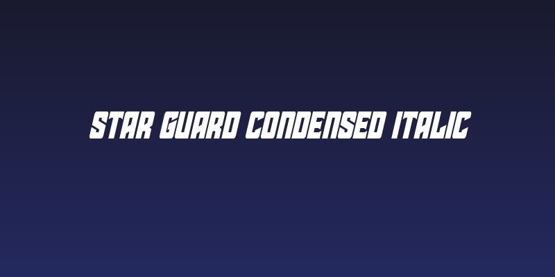 Star Guard Condensed Italic Social Header