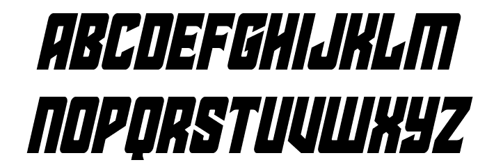 Star Guard Condensed Italic Font LOWERCASE