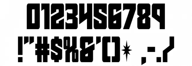 Star Guard Condensed Font OTHER CHARS