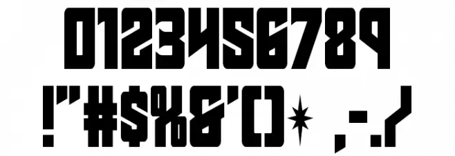 Star Guard Condensed Font OTHER CHARS