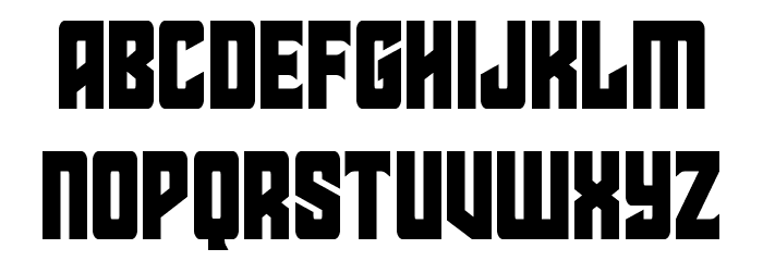 Star Guard Condensed Font LOWERCASE