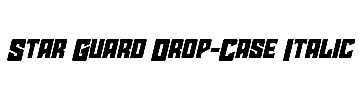 Star Guard Drop-Case Italic  フリーフォントのダウンロード