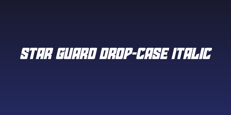 Star Guard Drop-Case Italic Social Header