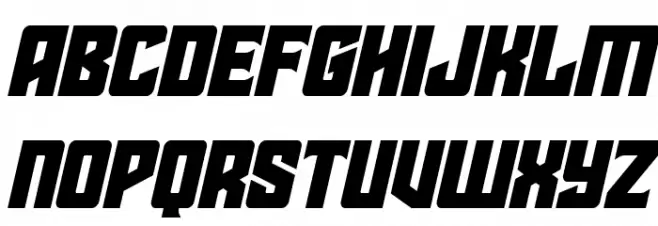 Star Guard Drop-Case Italic 字体 大写