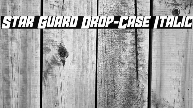 Star Guard Drop-Case Italic Font examples