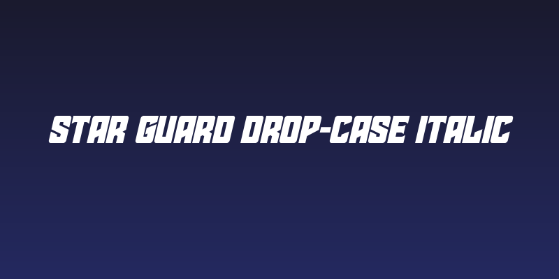 Star Guard Drop-Case Italic Social Header
