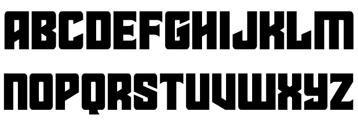 Star Guard Drop-Case Font LOWERCASE