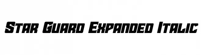 Star Guard Expanded Italic  नि: शुल्क फ़ॉन्ट्स डाउनलोड