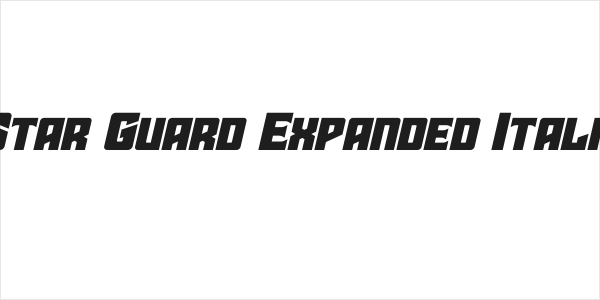 Star Guard Expanded Italic Logo