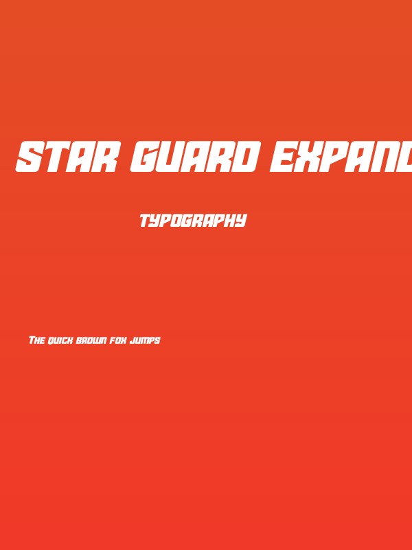 Star Guard Expanded Italic Poster