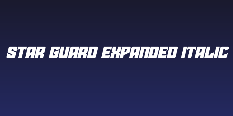 Star Guard Expanded Italic Social Header