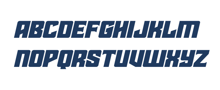 Star Guard Expanded Italic Lowercase