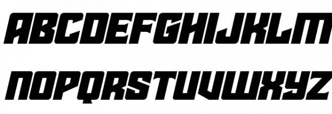 Star Guard Expanded Italic 字体 大写
