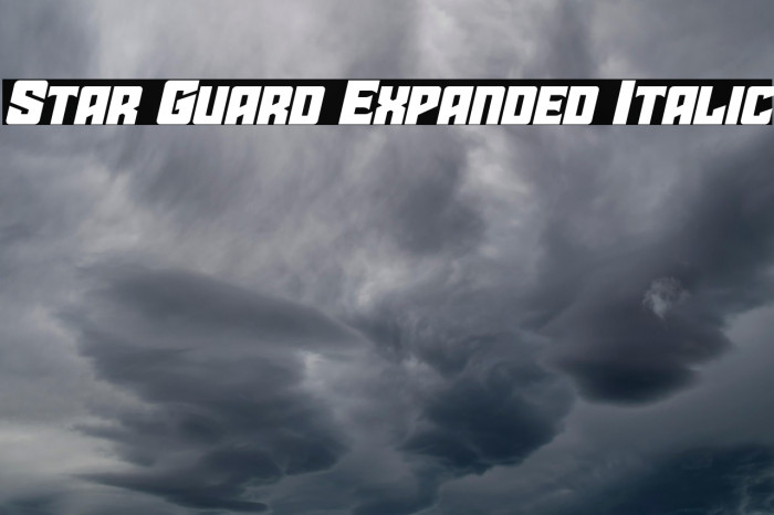 Star Guard Expanded Italic Example 1