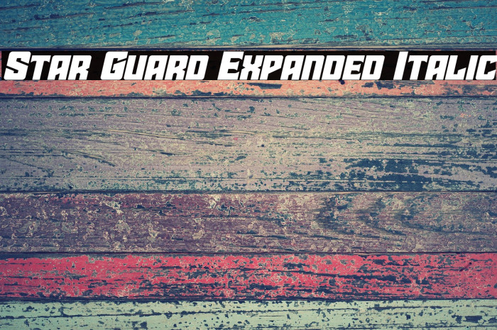 Star Guard Expanded Italic Example 2