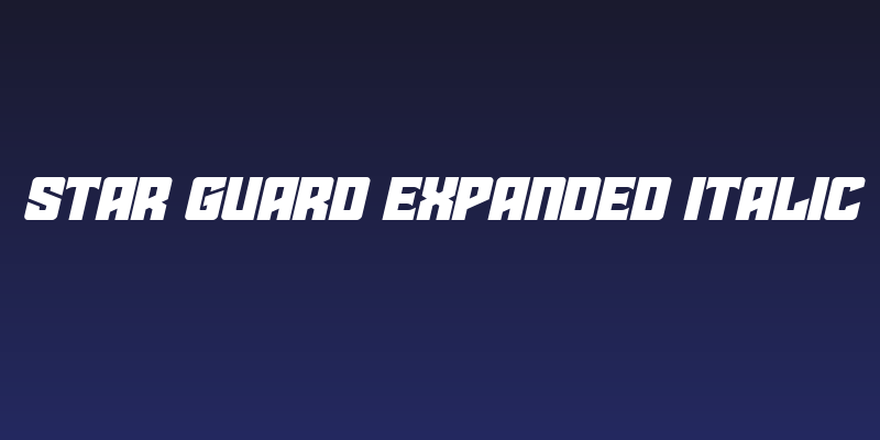 Star Guard Expanded Italic Social Header