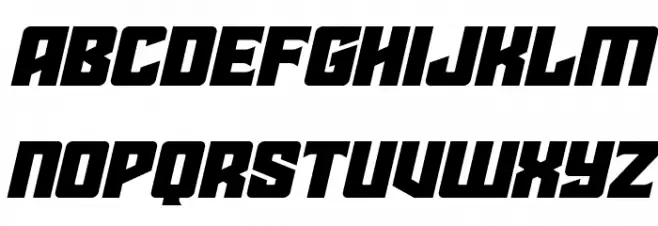 Star Guard Expanded Italic Schriftart Kleinbuchstaben