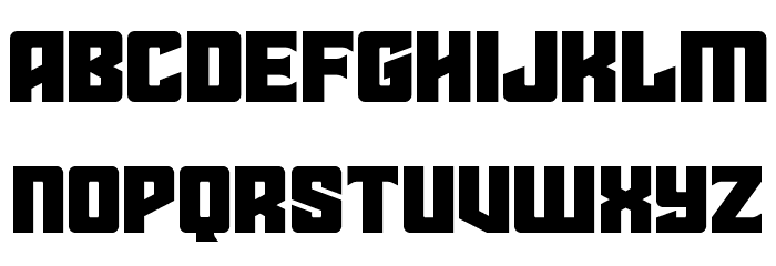 Star Guard Expanded Font LOWERCASE