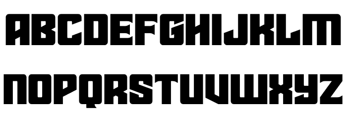Star Guard Expanded Font LOWERCASE