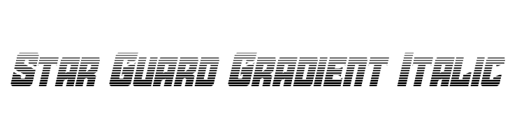 Star Guard Gradient Italic  Frei Schriftart Herunterladen