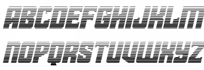 Star Guard Gradient Italic Schriftart Groß