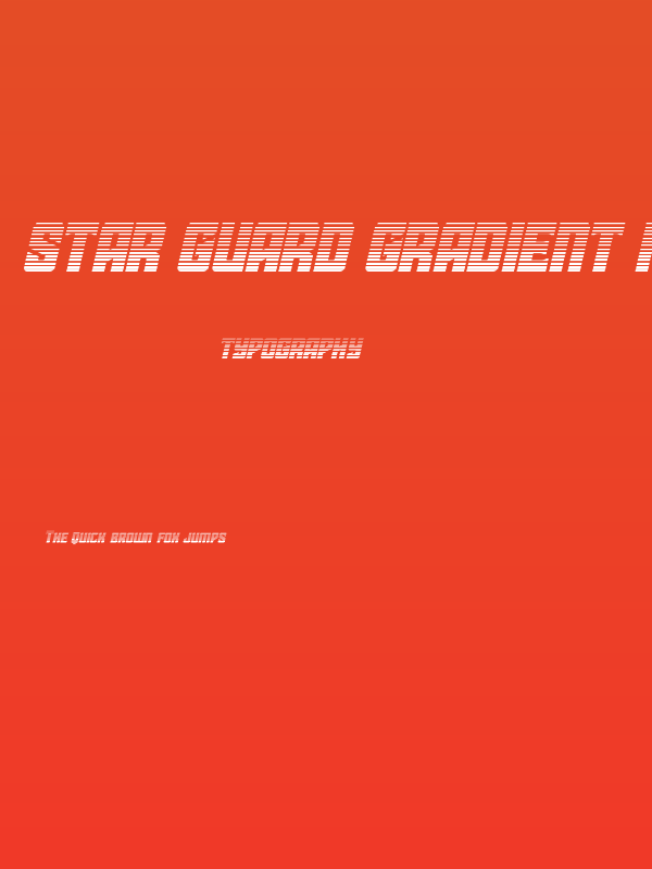 Star Guard Gradient Italic Poster