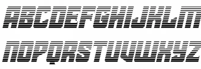 Star Guard Gradient Italic Polices MINUSCULES
