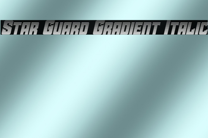 Star Guard Gradient Italic Example 1