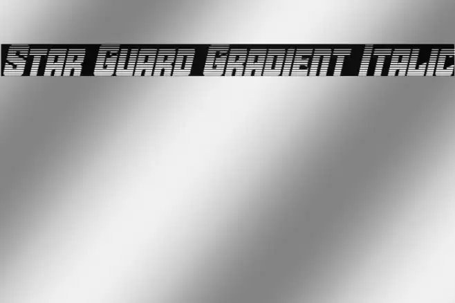 Star Guard Gradient Italic Font examples