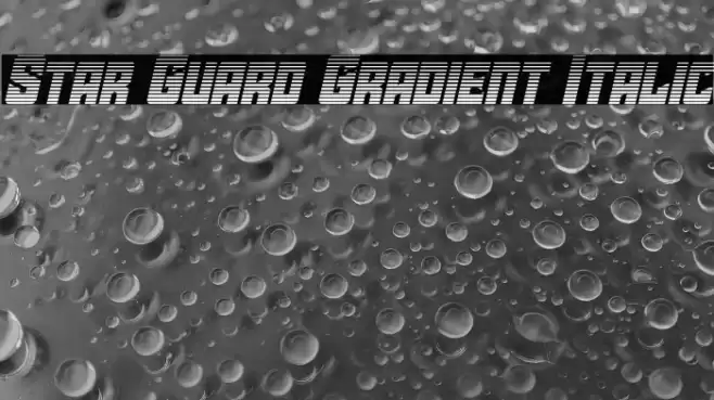 Star Guard Gradient Italic Font examples