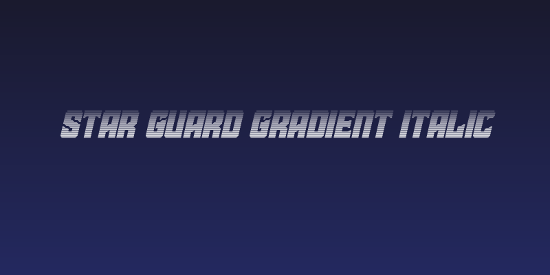 Star Guard Gradient Italic Social Header