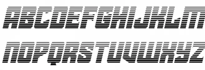 Star Guard Gradient Italic Polices MINUSCULES
