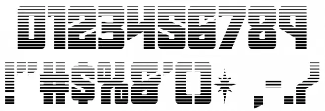Star Guard Gradient Font OTHER CHARS
