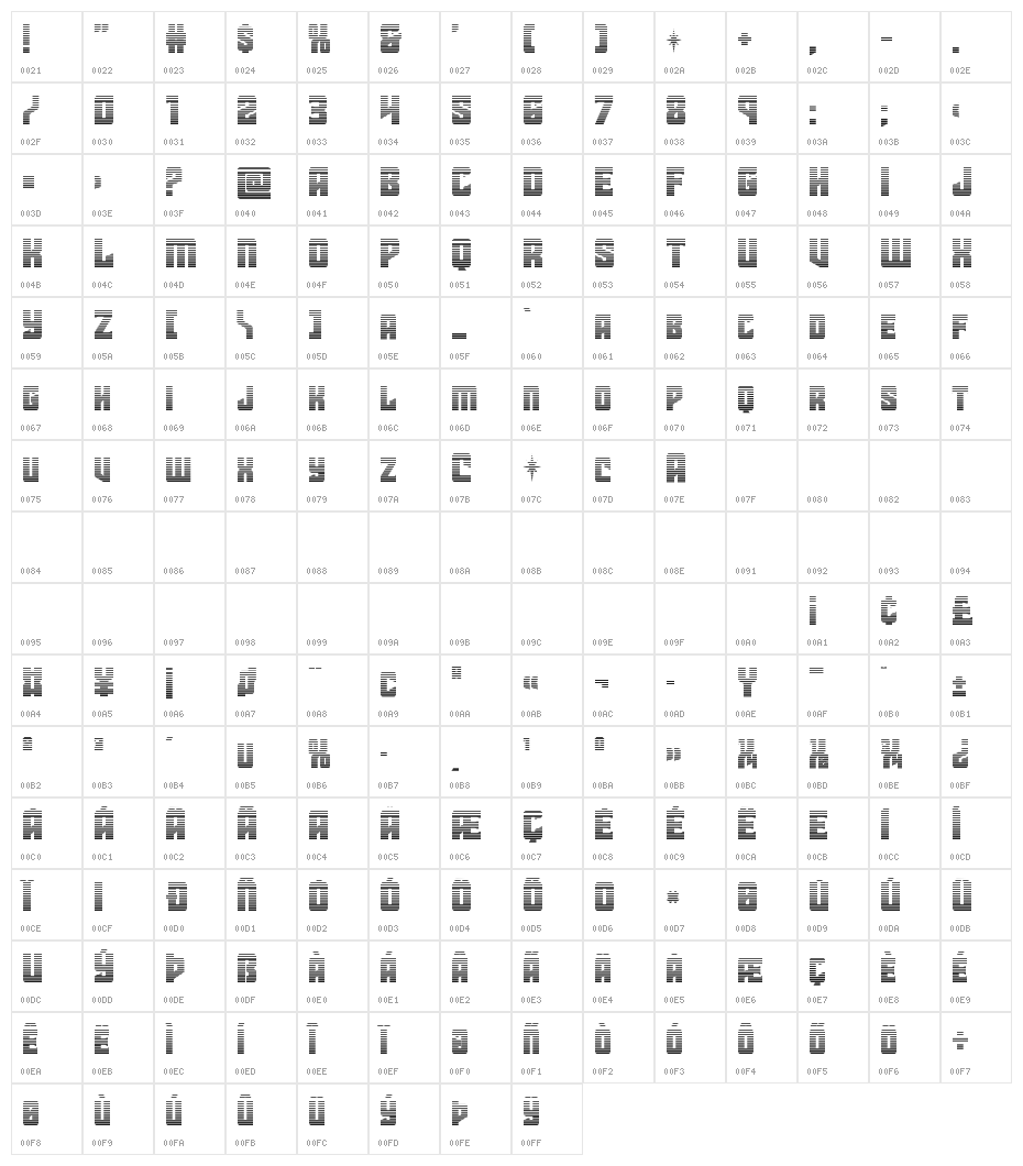 Star Guard Gradient Character Map
