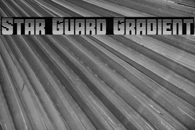 Star Guard Gradient Font examples