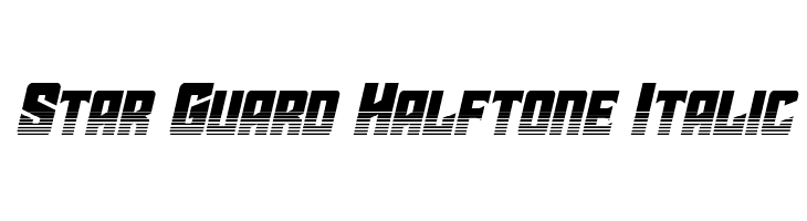 Star Guard Halftone Italic  Frei Schriftart Herunterladen
