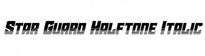 Star Guard Halftone Italic  नि: शुल्क फ़ॉन्ट्स डाउनलोड