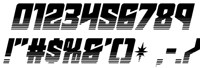 Star Guard Halftone Italic Font OTHER CHARS
