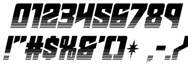 Star Guard Halftone Italic Font OTHER CHARS