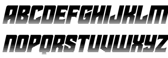 Star Guard Halftone Italic خط أحرف كبيرة
