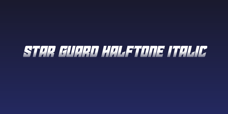 Star Guard Halftone Italic Social Header