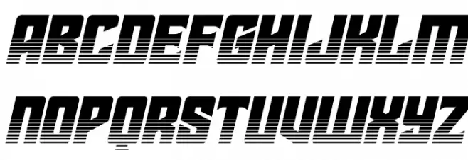 Star Guard Halftone Italic 字体 小写