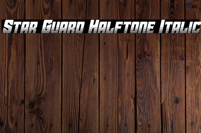 Star Guard Halftone Italic Example 1