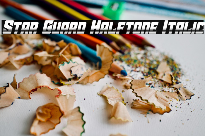 Star Guard Halftone Italic Example 2