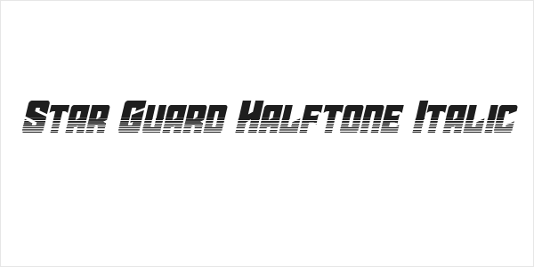 Star Guard Halftone Italic Logo