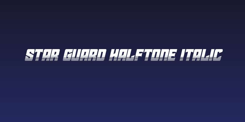 Star Guard Halftone Italic Social Header