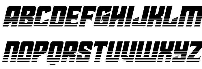 Star Guard Halftone Italic Font LOWERCASE