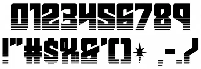 Star Guard Halftone Font OTHER CHARS