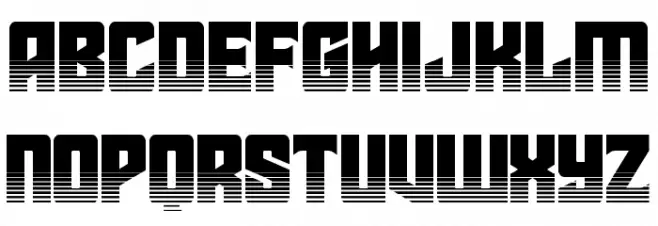 Star Guard Halftone Schriftart Groß