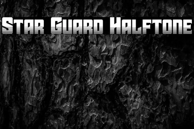 Star Guard Halftone Font examples